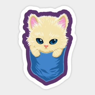 Kitten In The Pocket Sticker